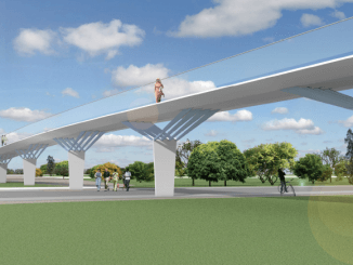 Entwurf für den Fußgängersteg der Landesgartenschau Ingolstadt 2020